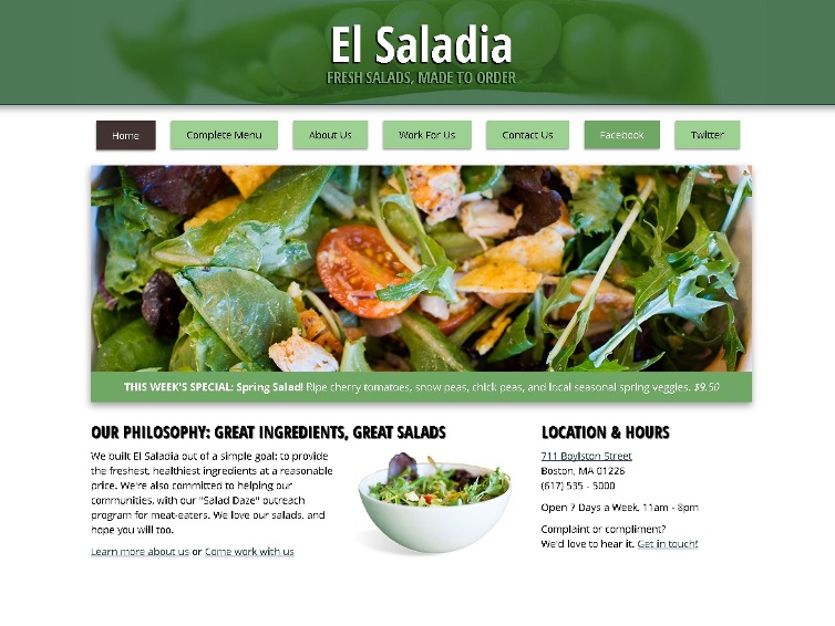 El Saladia. Fresh Salads, Made to Order!